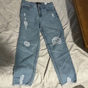 Distressed Blue Women's Jeans